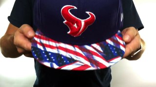Texans 'USA WAIVING-FLAG' Navy Fitted Hat by New Era