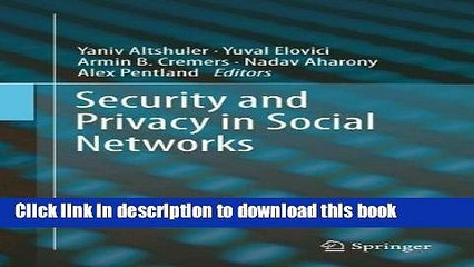 Read Security and Privacy in Social Networks  Ebook Free