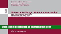 Read Security Protocols: 12th International Workshop, Cambridge, UK, April 26-28, 2004. Revised