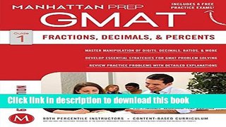 Read GMAT Fractions, Decimals,   Percents (Manhattan Prep GMAT Strategy Guides) Ebook Free
