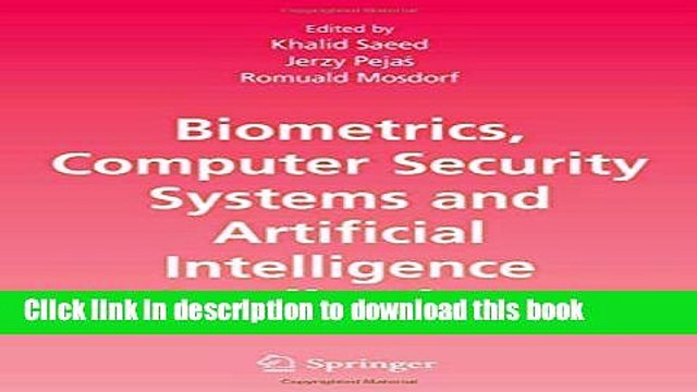 Download Biometrics, Computer Security Systems and Artificial Intelligence Applications Ebook Free