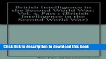 Read British Intelligence in the Second World War: Vol. 3, Part 1 (British Intelligence in the