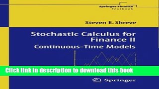 Read Stochastic Calculus for Finance II: Continuous-Time Models  Ebook Free