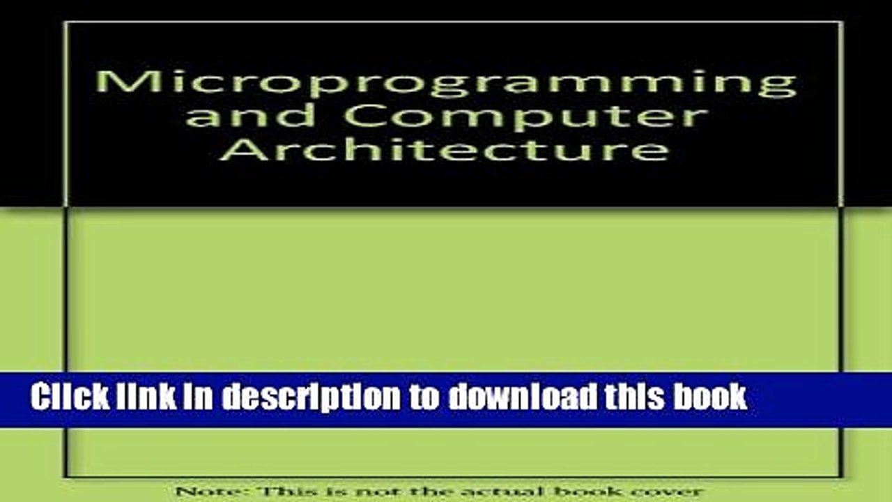 Read Microprogramming and Computer Architecture  Ebook Free
