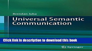 Read Universal Semantic Communication Ebook Free