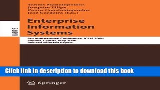 Read Enterprise Information Systems: 8th International Conference, ICEIS 2006, Paphos, Cyprus, May