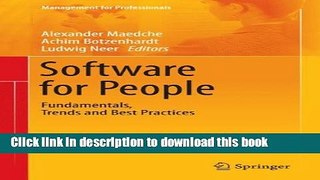 Download Software for People: Fundamentals, Trends and Best Practices (Management for