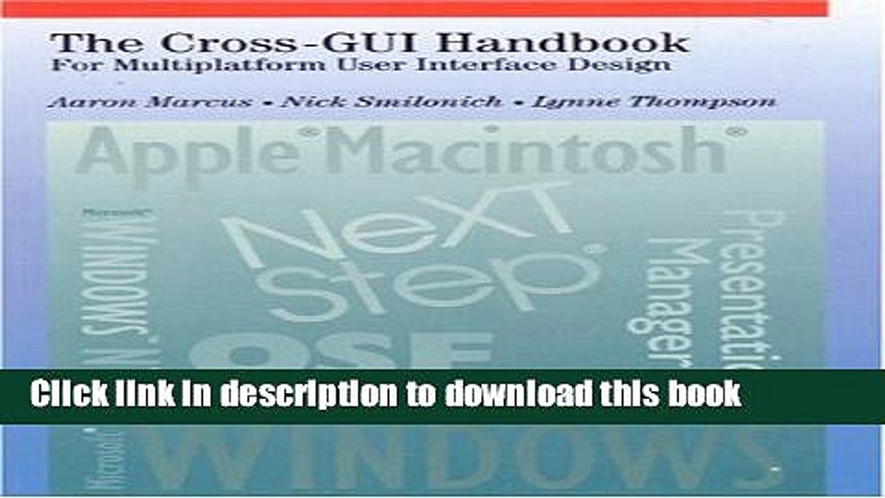 Read Cross-GUI Handbook: For Multiplatform User Interface Design Ebook Free