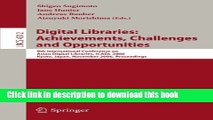 Read Digital Libraries: Achievements, Challenges and Opportunities: 9th International Conference