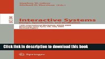 Read Interactive Systems. Design Specification, and Verification: 12th International Workshop,