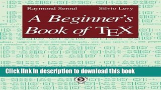 Read A Beginner s Book of TEX Ebook Free