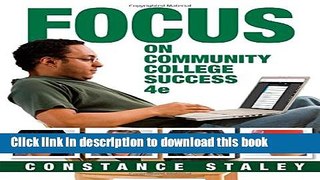 Download FOCUS on Community College Success (Cengage Learning s FOCUS Series) Ebook Free