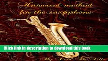 Read Universal Method for Saxophone (Scan version) Ebook Free