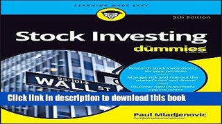 Download Stock Investing For Dummies  Ebook Free
