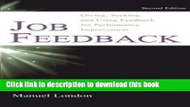 Read Book Job Feedback: Giving, Seeking, and Using Feedback for Performance Improvement (Applied