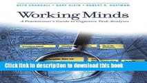 [PDF]  Working Minds: A Practitioner s Guide to Cognitive Task Analysis (MIT Press)  [Read] Online