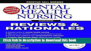 Read Book Mental Health Nursing, 2nd (Prentice-Hall Nursing Reviews   Rationales) ebook textbooks