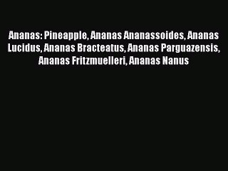 Download Ananas: Pineapple Ananas Ananassoides Ananas Lucidus Ananas Bracteatus Ananas Parguazensis