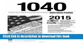 [PDF]  1040 Instructions 2015  [Read] Full Ebook