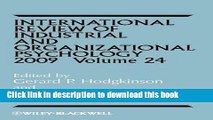 Read Book International Review of Industrial and Organizational Psychology, 2009 (Volume 24)