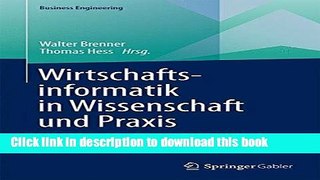 [PDF] Wirtschaftsinformatik in Wissenschaft und Praxis: Festschrift fÃ¼r Hubert Ã–sterle Download