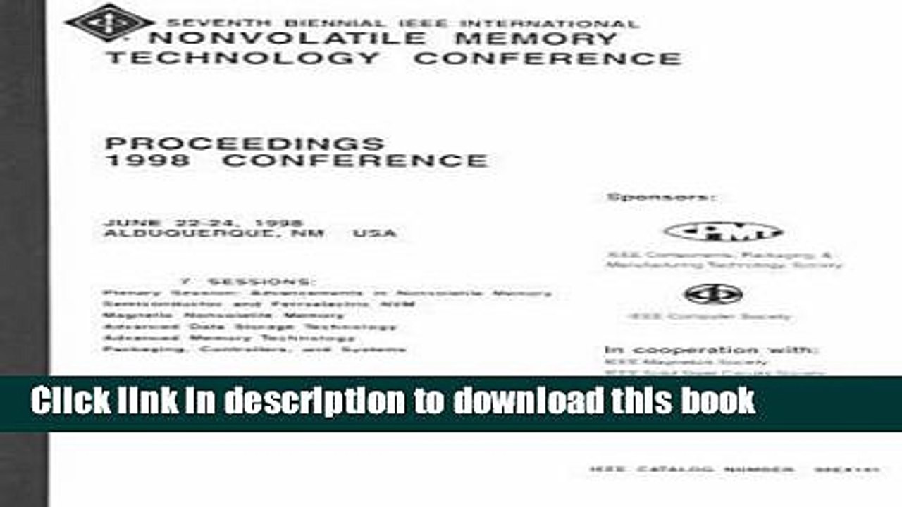 Read Seventh Biennial IEEE International Nonvolatile Memory Technology Conference: Proceedings