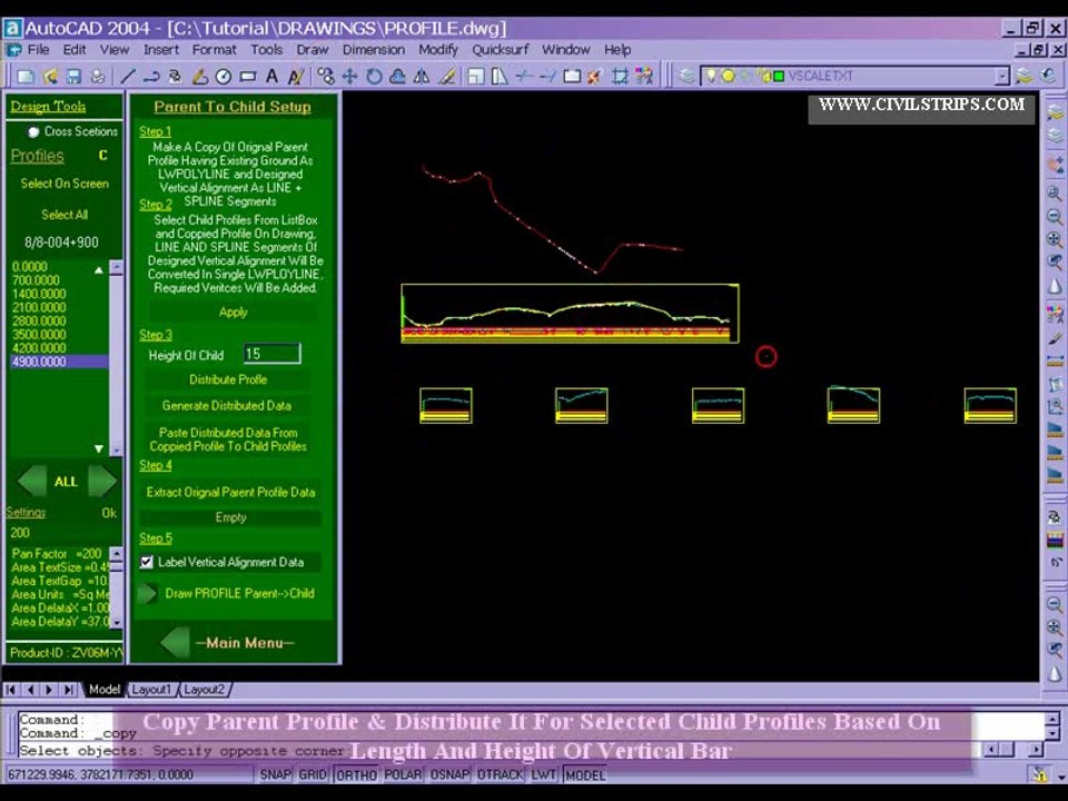 08 - CivilStrips, How To Create Child Profile