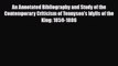 Read An Annotated Bibliography and Study of the Contemporary Criticism of Tennyson's Idylls