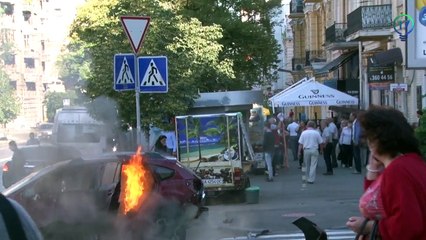Видео первых минут, после взрыва, еще живого Павла Шеремета