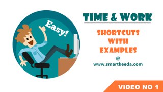 Best short tricks to solve Time and Work problems | Time and Work video tutorials with examples | Video No. 1