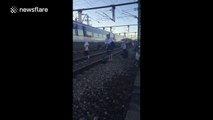 Eurostar passengers evacuated across train tracks near Paris