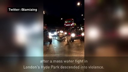 Three stabbed as Hyde Park water fight turns violent