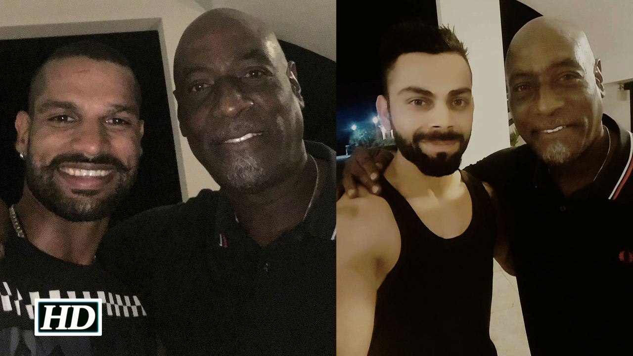 Indian cricket players meet Sir Viv Richards