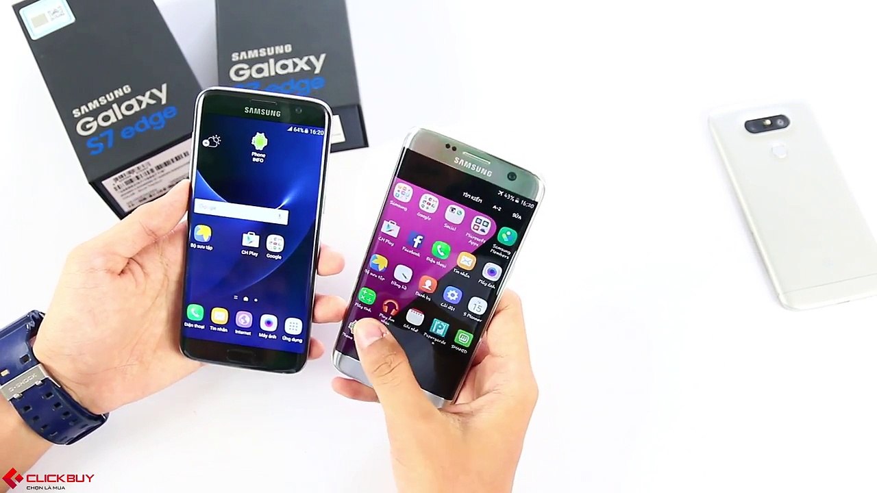 Clickbuy - Mở hộp bộ đôi Samsung Galaxy S7 Edge exynos từ thị trường lạ