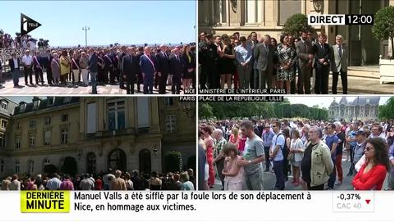 Attentat de Nice : la minute de silence en hommage aux victimes