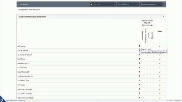 Saisie collective des acquis