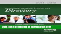 Read Book Graduate Medical Education Directory 2011-2012 E-Book Free