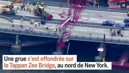 Une grue s'effondre sur un pont en plein New York