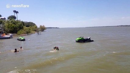 Pro-jet ski racer builds makeshift flyboard