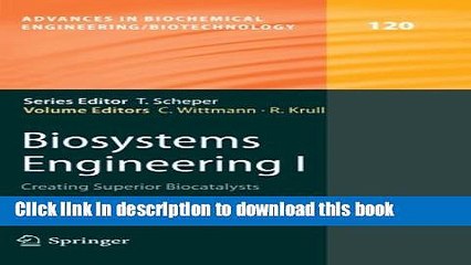 PDF Biosystems Engineering I: Creating Superior Biocatalysts  EBook