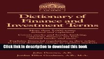 Read Books Dictionary of Finance and Investment Terms (Barron s Business Dictionaries) ebook
