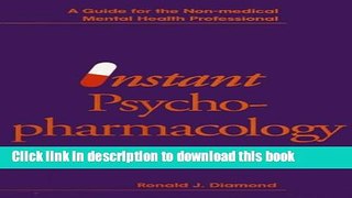 Read Instant Psychopharmacology: A Guide for the Nonmedical Mental Health Professional (Norton