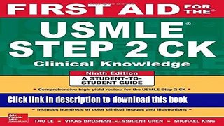 Read First Aid for the USMLE Step 2 CK, Ninth Edition (First Aid USMLE) Ebook Free