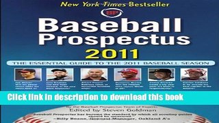 Read Book Baseball Prospectus 2011 E-Book Free