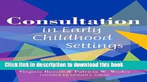 Download Books Consultation in Early Childhood Settings Ebook PDF