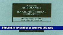 PDF Acute Rheumatic and Immunologic Disease: Management of the Critically Ill Patient  Read Online