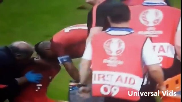 Cristiano Ronaldo injured Portugal vs France Final Match Euro Cup 2016 HD