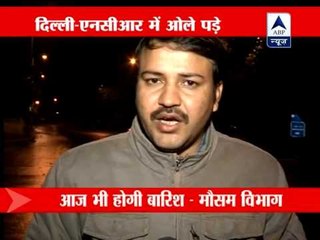 Rain and hailstorm lash Delhi; temperature dips