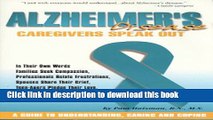 Download Alzheimer s Disease: Caregivers Speak Out PDF Free