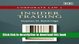 Download Books Insider Trading (Corporate Law Series) PDF Free